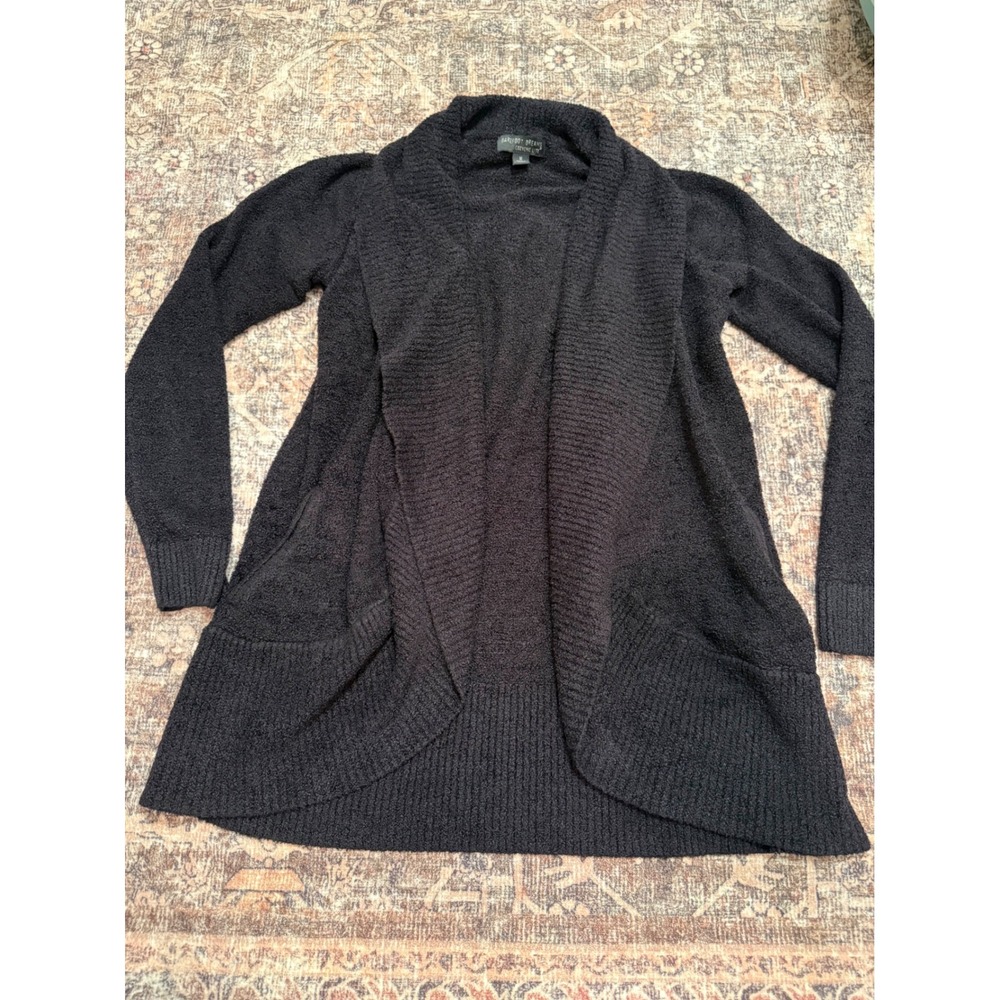 Barefoot Dreams CozyChic Lite Cardigan Black Women's Size M Style 452